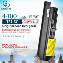 Bateria de laptop 4400mah para notebook, compatível com lenovo thinkpad r500, t500, t500, t61, r61, r61i, r61e, para ideapad sl500, 40y6799, 92p1138, 92p1140, 92p1142 2024 - compre barato