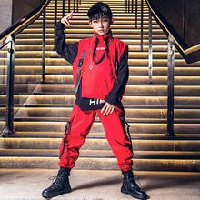 Hip Hop Suit For Kids Street Dance Stage Performance Red Outfits Teen Catwalk Show Clothing Boys Girls Jazz Costumes DWY5317 2024 - buy cheap