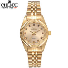 CHENXI Brand Top Luxury Ladies Gold Watch Women Golden Clock Female Women Dress Rhinestone Quartz Waterproof Watches Feminine 2024 - buy cheap