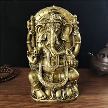 Estátua de ganesha senhor, estatueta de buda grande, elefante, deus, escultura, escritório doméstico, decoração de jardim, meditação, ornamento 2024 - compre barato