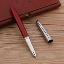 Хорошее качество для канцелярские товары для школы письменной форме красного и серебристого цвета перьевая ручка 2024 - купить недорого