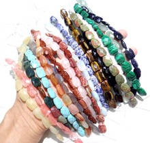 12*16mm Natural stone Quartz crystal Turquoises tiger eye section beads pendant for Diy Jewelry Making Necklace Accessories12pcs 2024 - buy cheap