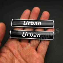 2 piezas de Metal negro urbano emblema coche guardabarros faldas insignia calcomanías pegatina serie 5 7 2024 - compra barato