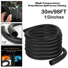 98ft Sleeve Tube Split Wire Loom Conduit Plastic Tubing Car Audio Installation 2024 - buy cheap