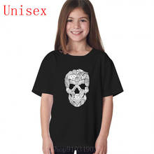 Camiseta infantil de coruja e caveira, roupa dura para crianças, meninos e meninas, 100% algodão 2024 - compre barato