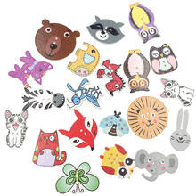 50Pcs Mixed Animals Wooden Buttons for Crafts Scrapbooking DIY Children Clothing Sewing Accessories 2 Holes Button Decoration 2024 - buy cheap