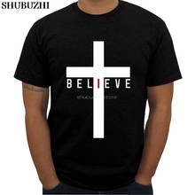 Cruz cree-cristiano-Jesús shubuzhi hombres camiseta algodón 100% verano marca de lujo cuello redondo Camiseta talla grande 3XL sbz5613 2024 - compra barato