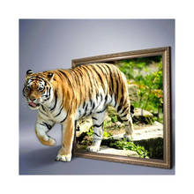 5d diy pintura de diamante animal tigre imagem de strass kit de ponto cruz completo quadrado/redondo bordado presente de decoração 2024 - compre barato