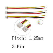 5/10/20 pces micro conectores de cabo jst 1.25mm passo 3 pinos fêmea jack fio eletrônico conector comprimento 10cm 15cm 20cm 30cm 2024 - compre barato