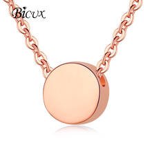 Bilux moda simples redondo gargantilha colar para mulher corrente colar pingente rosa ouro prata cor gargantilhas colares jóias 2024 - compre barato