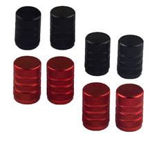 8x Universal Car Wheel Tire Air Valve Stem Cap  Aluminum Black/Red 2024 - buy cheap