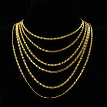 12 шт. золотое ожерелье цепь для мужчин ожерелье винтажное массивное модное женское ожерелье цепь из кубинской цепи для мальчиков PNG ювелирные изделия в подарок 2024 - купить недорого