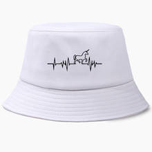 Electrocardiogram Horse Print Men Women Bucket Hats Streetwear Harajuku Hip Hop Cap Outsdoor Hunting Hiking Caps Suncreen Hats 2024 - buy cheap