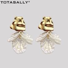 TOTASALLY Stylish Women dangle Earrings Fashion  White Acrylic Petals Charms Statement Earrings Dropship Jewelry Accessories 2024 - buy cheap
