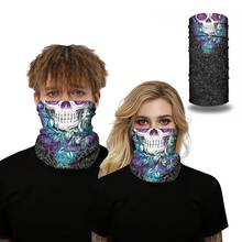 3D Skull Joker Face Bike Mask Neck Gaiter Cycling Motorbike Headwear HeadbandMagic Scarf Fishing Hiking Bandana 2024 - buy cheap