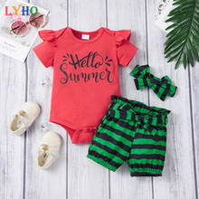 Ropa bonita para niña, camiseta de manga corta, pantalones cortos, conjuntos de verano para 6 meses, disfraz para niño pequeño, ropa para recién nacido 2024 - compra barato