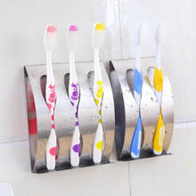 New Stainless Steel Toothbrush Bathroom Rack Wall Mount Toothbrushes Holder Self-adhesive Toothbrush Organizer Stand Holders 2024 - buy cheap