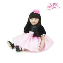 Кукла реборн NPK ручной работы, мягкая силиконовая кукла-младенец, Реалистичная кукла-младенец, 60 см 2024 - купить недорого