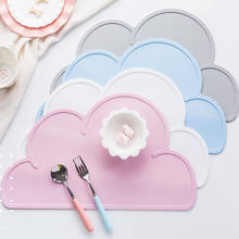 1Pcs Silicone Placemat For Baby Kids Cute Cloud Shaped Table Mat Portable Waterproof Heat Insulation Dining Pad Non-Slip Mats 2024 - buy cheap