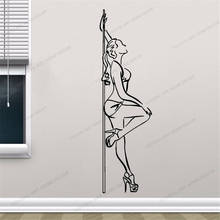 Sexy Woman Wall Stickers Vinyl Wall Decal Pole Dance Striptease for Living Room Bedroom Decoration Removable Art Decor CX1267 2024 - buy cheap