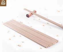 Новые палочки для еды кухонная посуда натуральная древесина здоровые бытовые высококачественные твердые деревянные Нескользящие палочки для Суши Палочки для еды 2024 - купить недорого