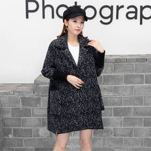 2020 outono inverno nova vison veludo jaqueta feminina cardigan camisola acolchoado grosso meados de comprimento coreano solto casaco de lã k1076 2024 - compre barato