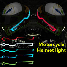 2 Pcs Motorcycle LED Night Riding Lights Bike Helmet EL Cold Light Flashing Stripe Luminous Signal Sticker Universal Waterproof 2024 - buy cheap