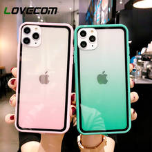 Чехол LOVECOM для телефона iPhone 12 Mini 11 Pro Max XR XS Max 6 6S 7 8 Plus X, милый градиентный цветной акриловый чехол-накладка 2024 - купить недорого