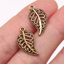 20Pcs 18x10mm Leaf Charms Hand Made Jewelry Accessories For Jewelry Making Antique Gold Color Alloy Pendant Charms 2024 - buy cheap