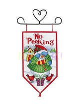 Hh nenhum peeking mini banner contado ponto cruz kit 14 contagem dos desenhos animados boneco de neve europeu conjunto para bordado diy bordado 2024 - compre barato