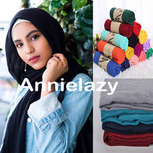 Muslim Solid Color Cotton Hijab Winter Scarf Women Soft Linen Shawls and Wrap Headband Female Foulard Candy Colored Head Scarves 2024 - buy cheap