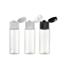 100x20ml cancelam a garrafa recarregável protable com o recipiente cosmético plástico transparente da garrafa da loção do tampão superior da aleta 2024 - compre barato