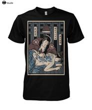 Мужская футболка с принтом Samurai тату, черная футболка с коротким рукавом и круглым вырезом в стиле хип-хоп, для лета, 2019 2024 - купить недорого