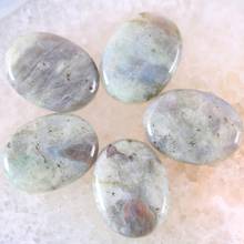 CAB Cabochon 30x40MM Oval Bead Natural Gem Gray Moon Labradorite Stone Fit Necklace Pendant Earrings Free Shipping 1PCS K1732 2024 - buy cheap