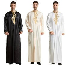 Dishdasha-vestido musulmán de manga larga para hombre, ropa islámica Abaya, Dubai, Oriente Medio 2024 - compra barato