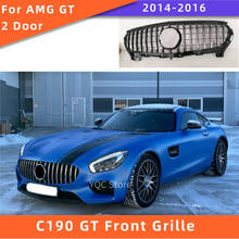 GT R C190 Передняя решетка для Mercedes AMG GT 2014-2016 R190 Для AMG GT S базовой модели купе 2-дверный ABS Sport передний бампер решетка 2024 - купить недорого