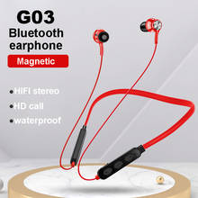 Wireless Bluetooth Earphones Magnet stereo Bass Headset With Microphone Universal type sports waterproof headphones 2024 - buy cheap