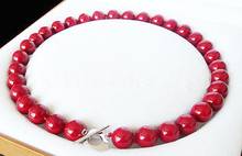 New 12mm Natural Red South Shell Pearl Gemstones Round Beads Necklace 18'' 2024 - buy cheap