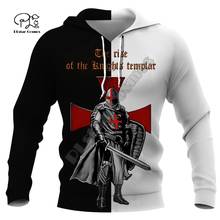 New men new Knights Templar Print 3d hoodies funny soldier sweatshirt zipper jacket Unisex streetwear Casual Tracksuit pullover 2024 - buy cheap