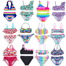 2020 New Two Piece Tankini Suits for Girls Swimsuit Children Swimwear Bathing Suit 2-12 Years Swimsuit Biquini Infantil G1-CZ939 2024 - купить недорого