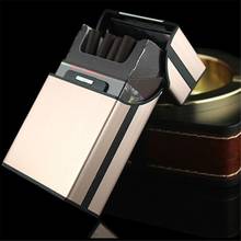 Caja de cigarrillos de Metal y aluminio, mecheros con hebilla magnética para mejor amigo, 20 cajas de tabaco 2024 - compra barato