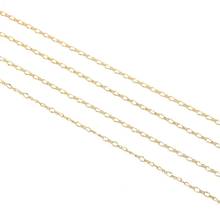 1m/lot 3mm 18K Gold Plated Link Chains Bulk Necklace Chain For DIY Bracelet Jewelry Making Anklet Accessoriess Handmade Findings 2024 - buy cheap