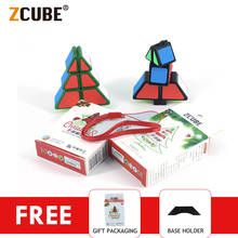 Zcube 3x3x3 pirâmide velocidade cubo mágico árvore de natal profissional educacional cubos magicos decoração cubo quebra-cabeça brinquedos para crianças 2024 - compre barato