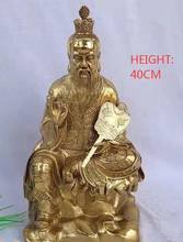 Estátua chinesa roxa bronze taoist tai shang laser de 40cm 2024 - compre barato