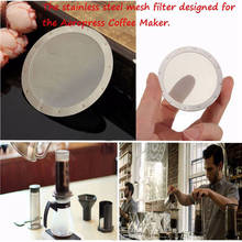 Nova malha de aço inoxidável do filtro de café do metal fino reusável prata para aeropress coffeemaker acessórios cozinha 2024 - compre barato