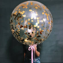 5pcs 18 inch Confetti balloons golden balloon Wedding Decoration Happy birthday party supplies Inflatable balloon globos 2024 - buy cheap