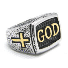 Rany & Roy-anillo de acero inoxidable 316L, joyería de moda, anillo de motociclista, Dios te bendice 2024 - compra barato