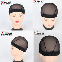 Кружевная шапочка для парика Xtrend, для изготовления париков с регулируемым ремешком на спине, плетеная шапочка, безклеевые шапочки для парика, сетчатые сетки для волос 2024 - купить недорого