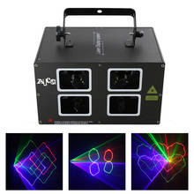 Aucd-projetor laser, 4 lentes, dmx, 500mw, rgb, luz colorida, luminária led, natal, discoteca, festa, dj, show, palco, iluminação dj4l 2024 - compre barato