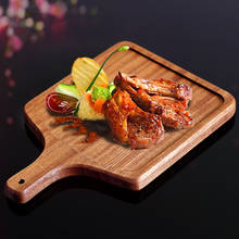 Multiple Style Solid Wood Pizza Board Wooden Tray Western Food Cut Plate Dessert Bamboo Wood plate Bread Plates Steak Tray Sushi 2024 - buy cheap